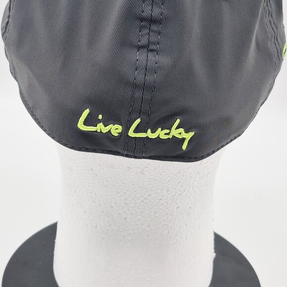 Black Clover Live Lucky Hat Cap Gray Yellow Logo Fitted L/XL Golf Club Wear - Picture 6 of 12